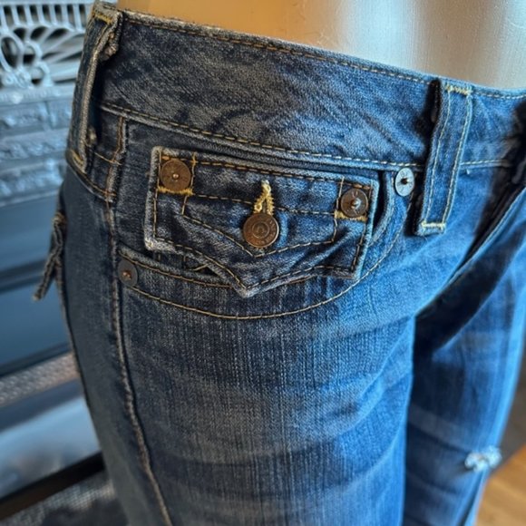 Women's True Religion Joey Dark Hollow 1st Edition Twisted Inseam Jeans, Sz 30 - Picture 10 of 14